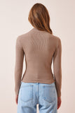 Bej Balıkçı Yaka Fitilli Örme Bluz GT00054