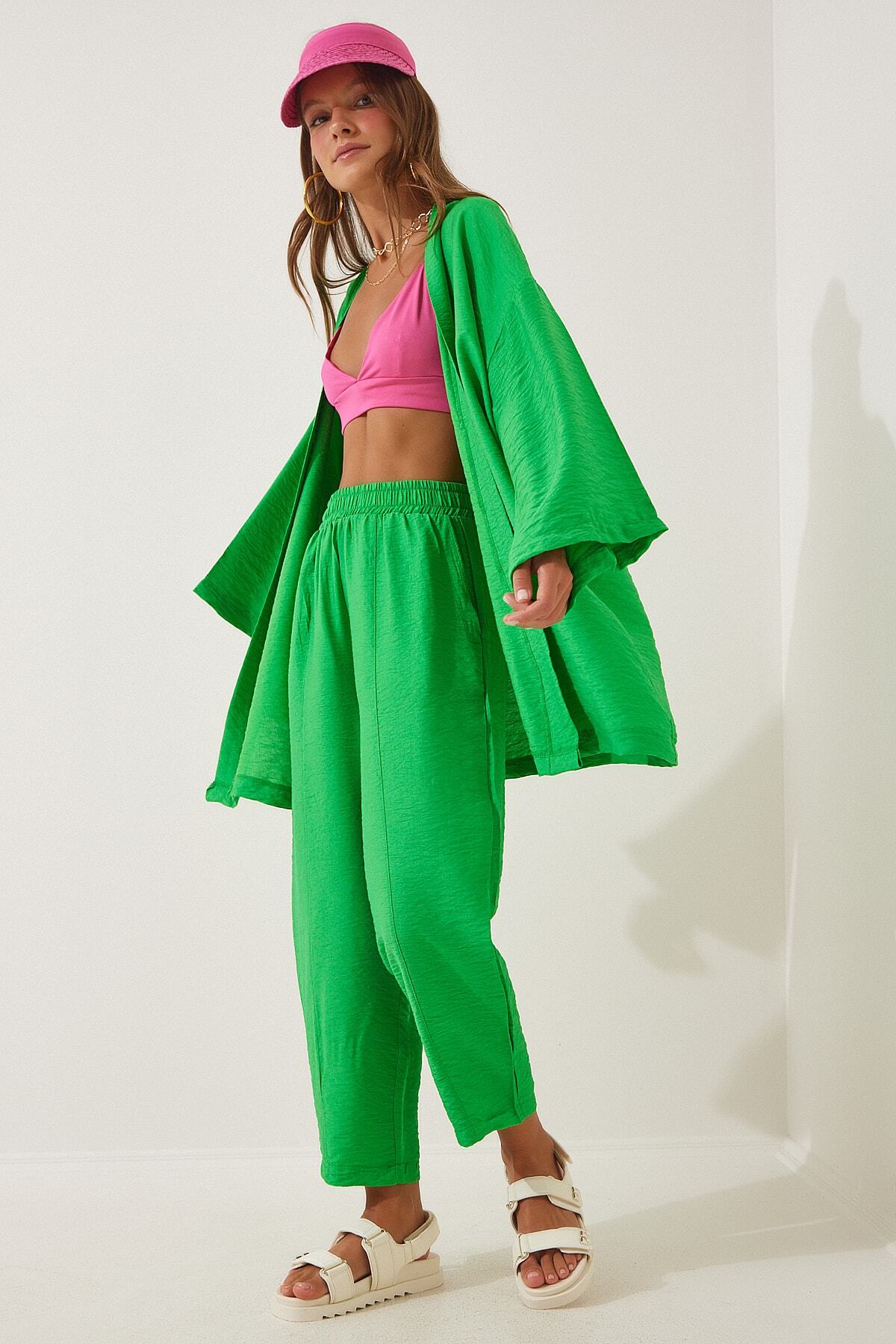 Yeşil Kimono Pantolon Takım DZ00046