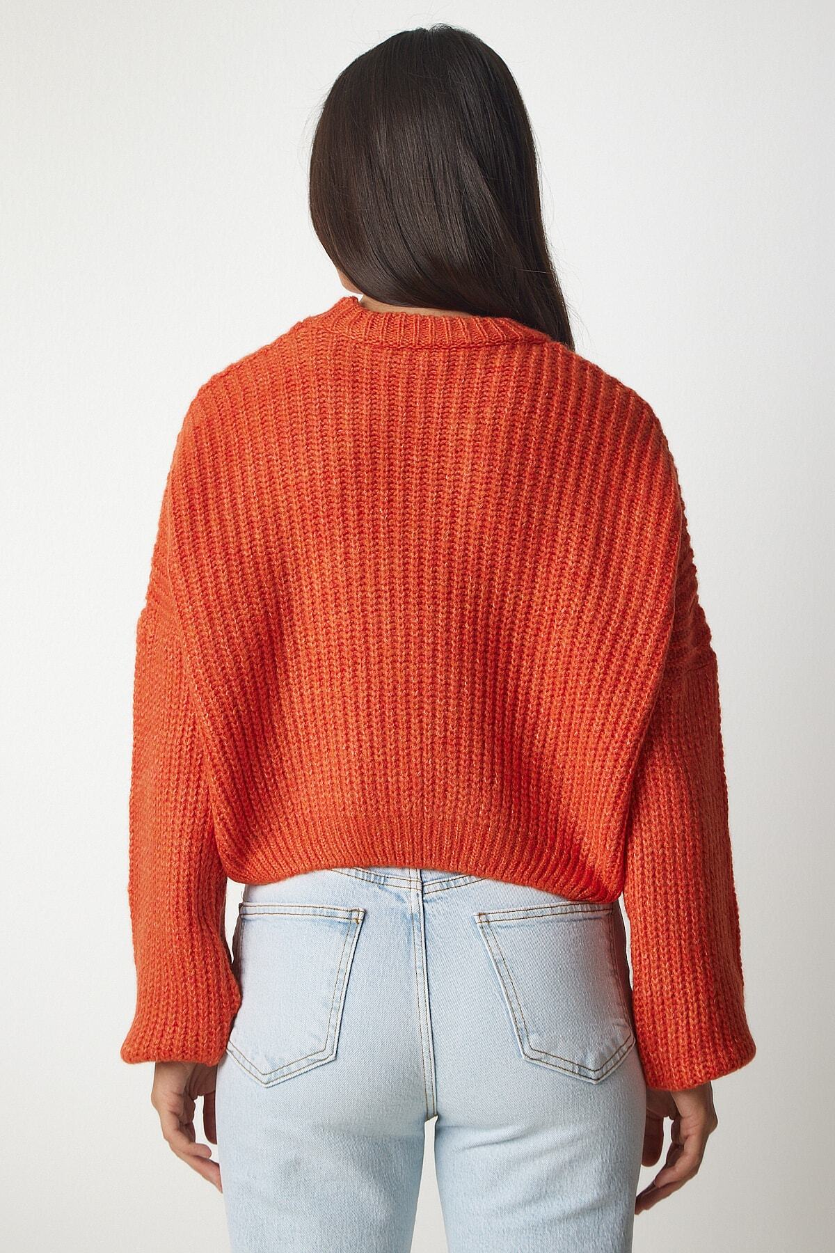 Oranj Balon Kollu Basic Triko Kazak BV00098