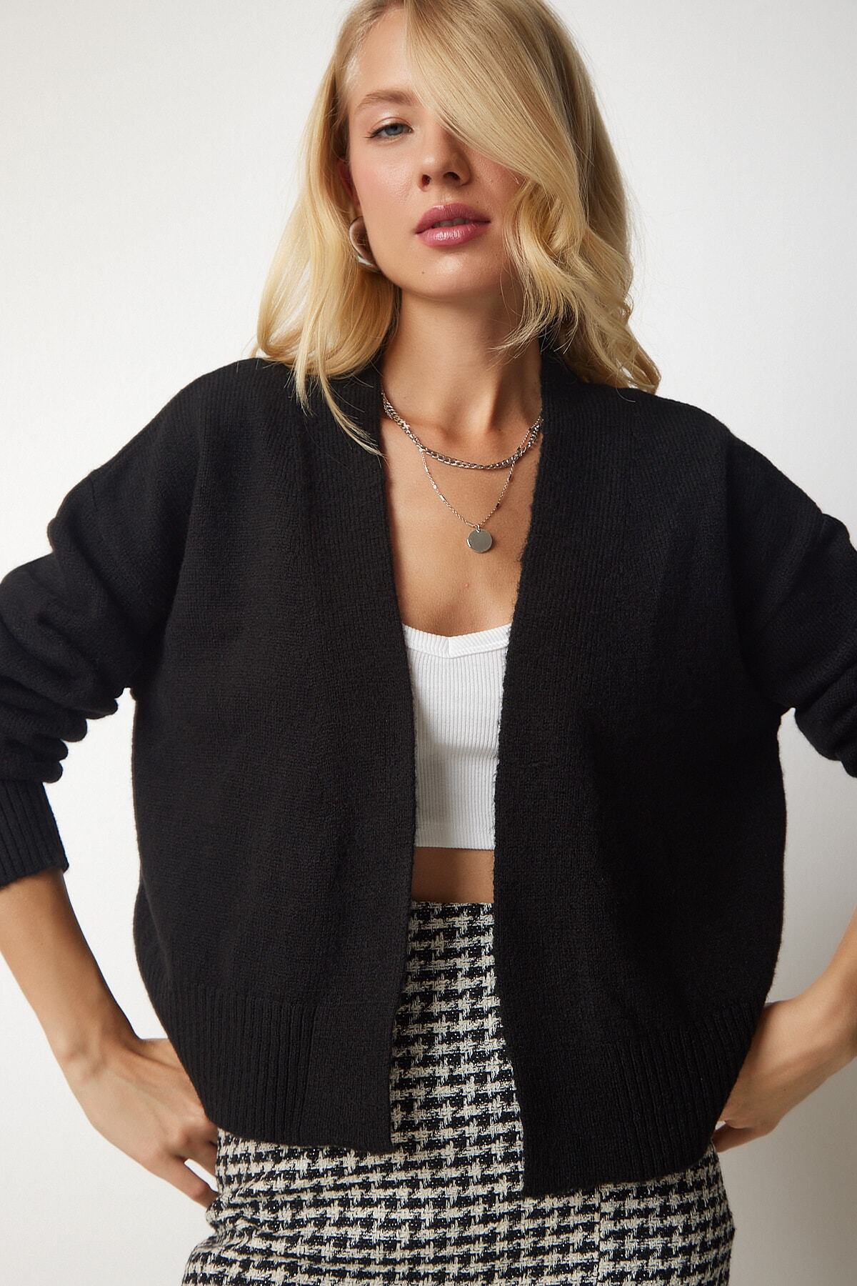 Siyah Basic Triko Hırka PJ00001
