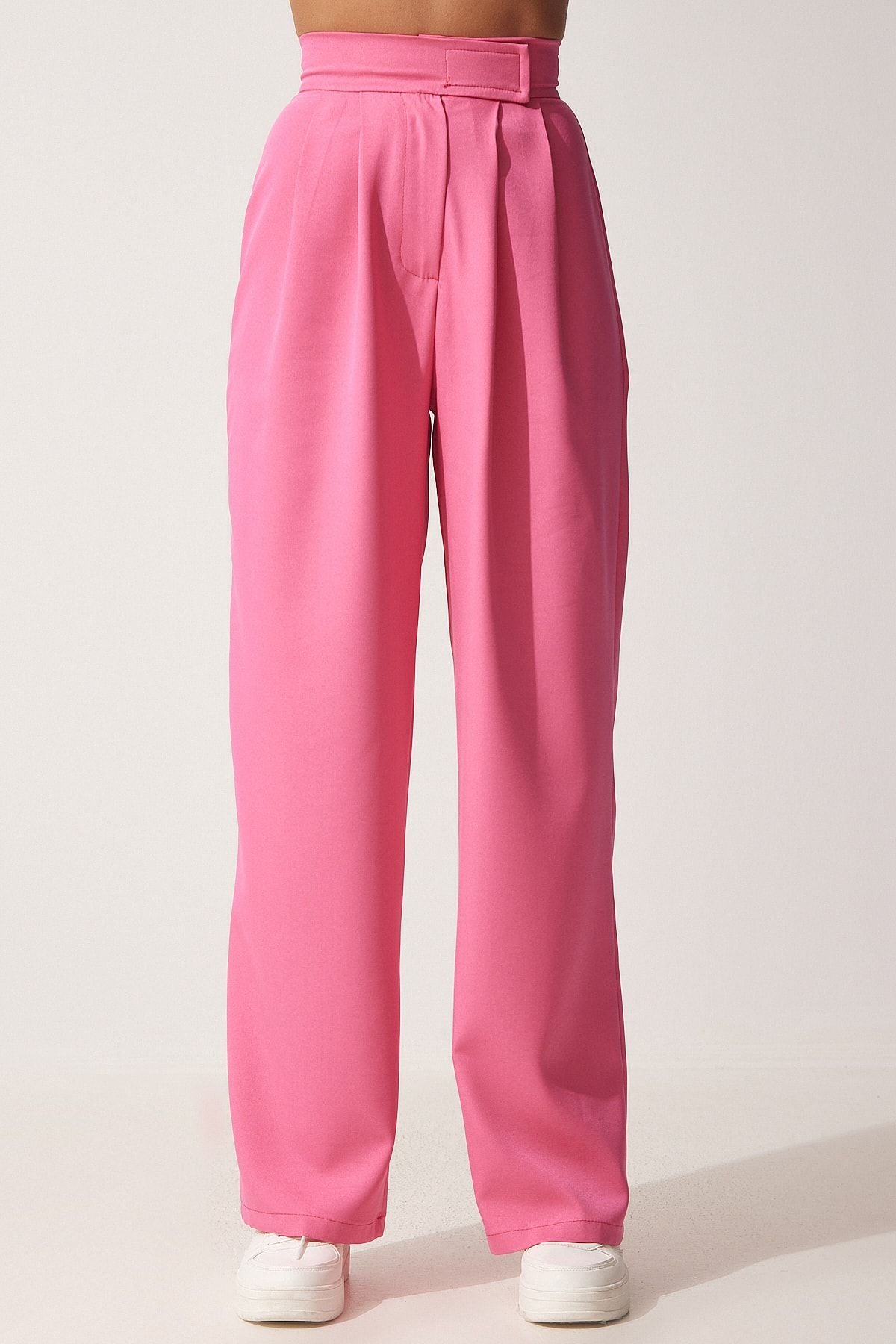 Pembe Beli Cırt Cırt Kapamalı Bol Pantolon YL00001