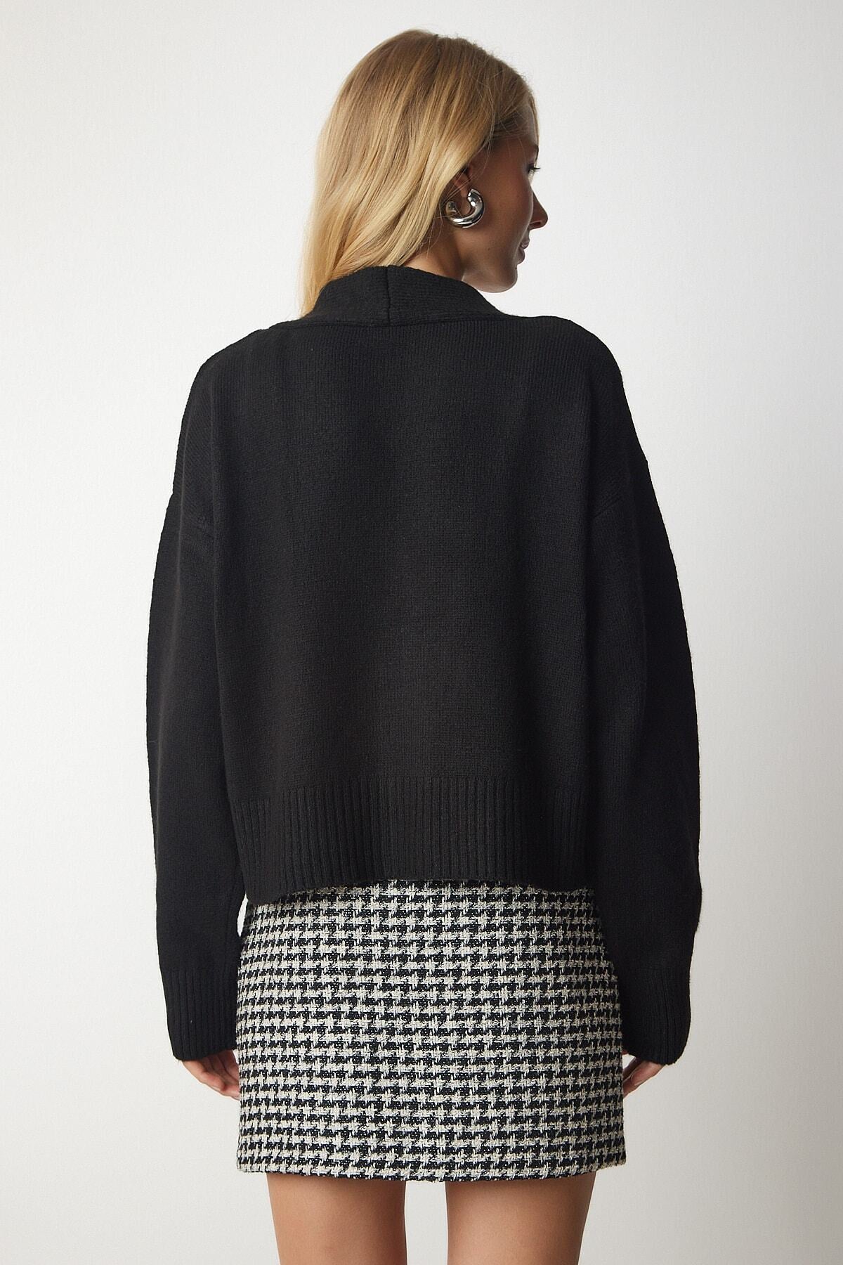 Siyah Basic Triko Hırka PJ00001
