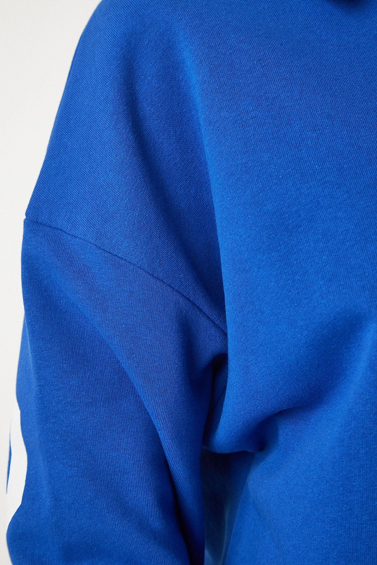 Mavi Baskılı Oversize Sweatshirt HF00440
